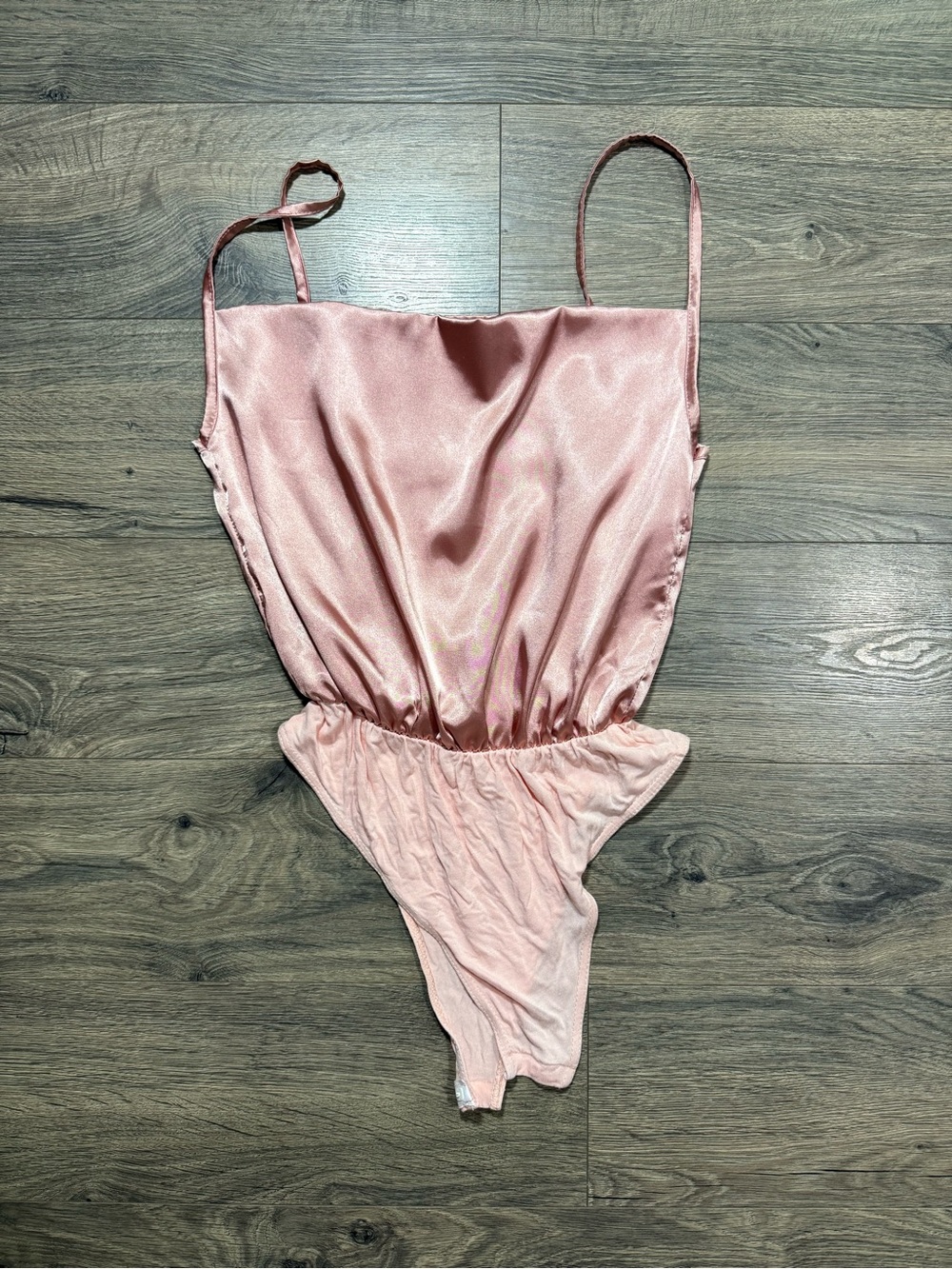 NastyGal Pink Satin Bodysuit